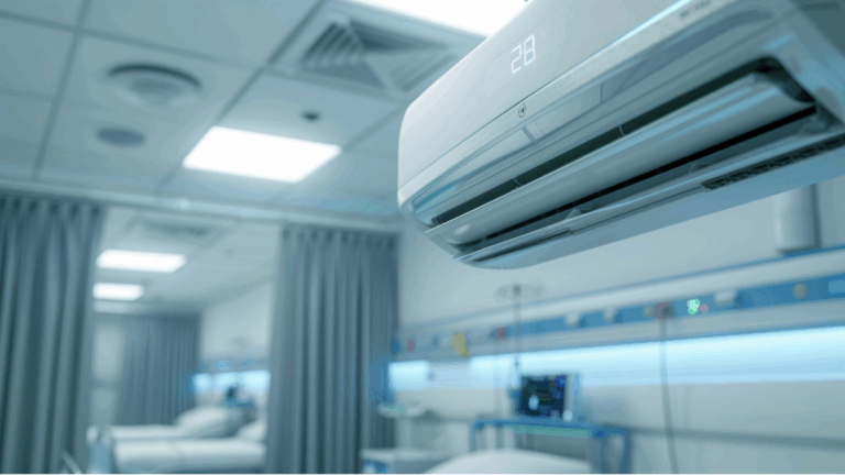 a healthcare hvac system in a patient room