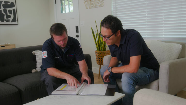 Heating Installation 4 Custom air conditioning and air quality technician finalizing an HVAC inspection 768x432 1