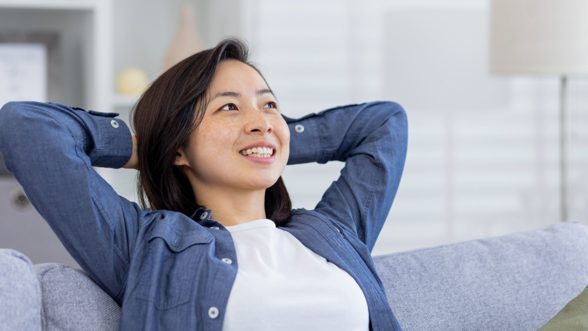 Duct Cleaning 2 a woman in tampa with hvac uv lights enjoying clean air 1